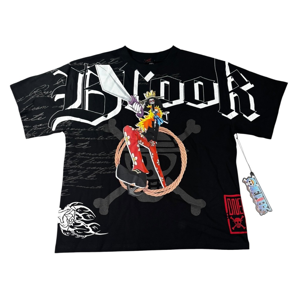 Civil Regime One Piece Brook Soul King Black Graphic T-Shirt Mens Medium NWT